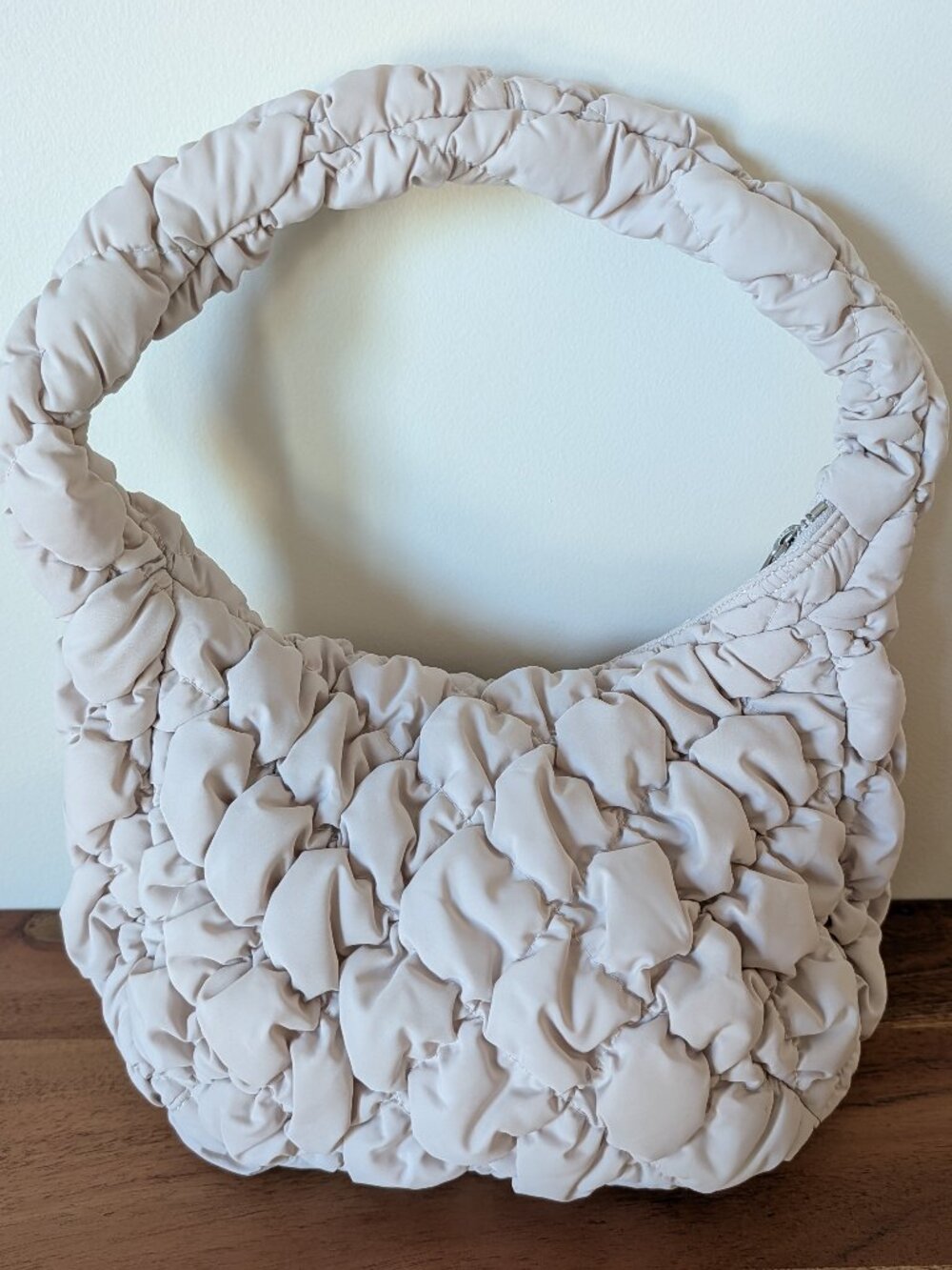 Aritzia Babaton Curator Quilted Shoulder Bag Cream Small